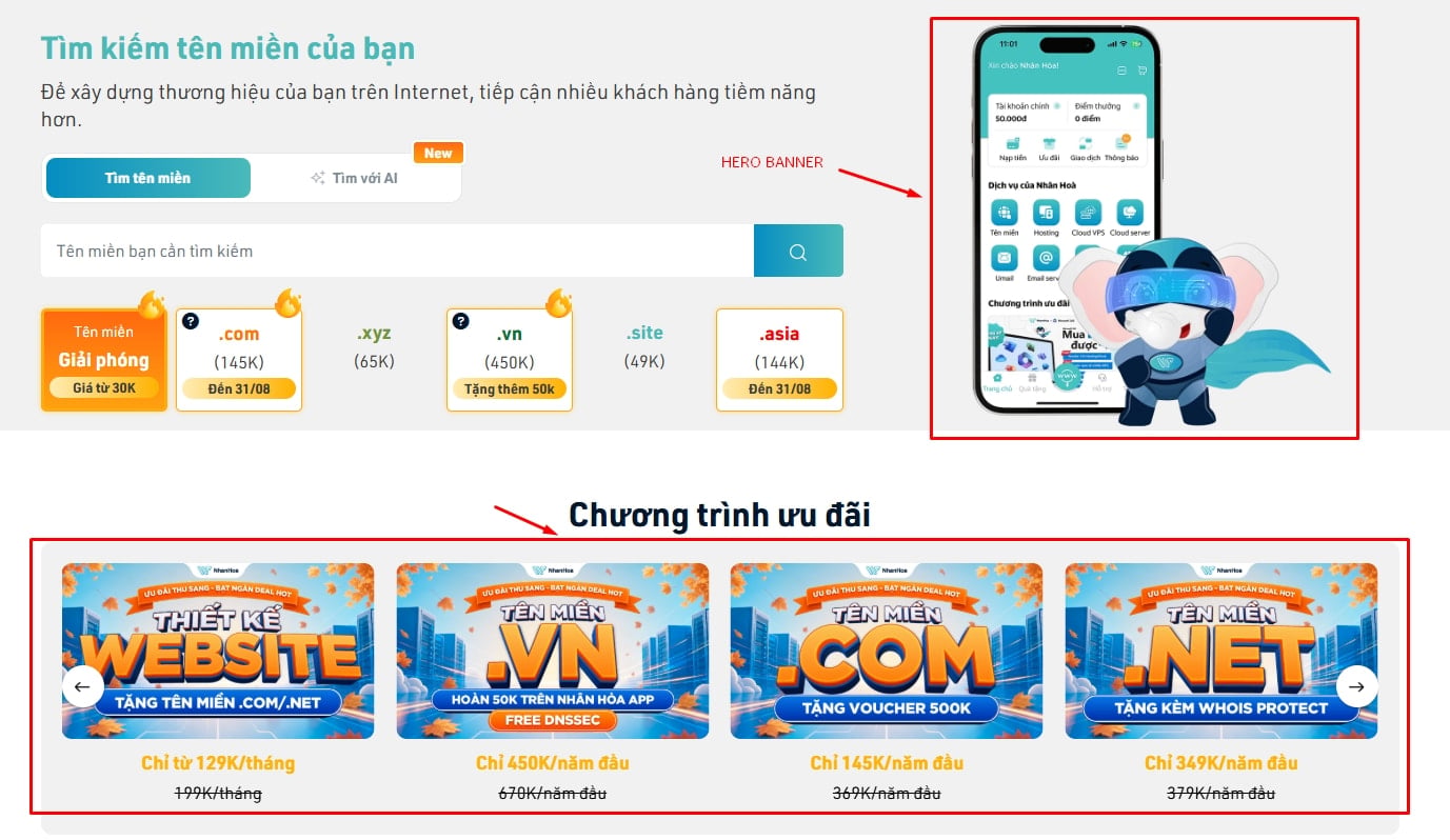 danh mục tr&ecirc;n website
