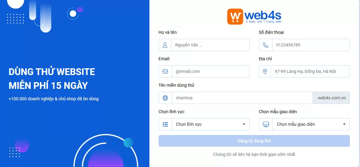 mua website có sẵn
